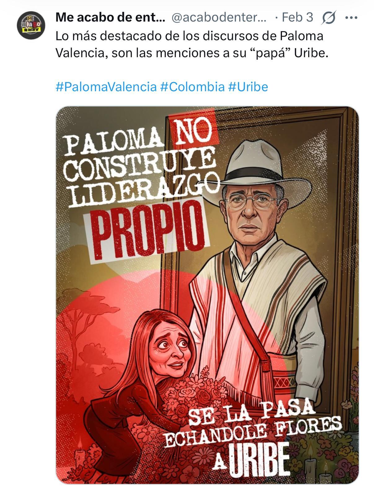 Mensajes contra la precandidata presidencial Paloma Valencia.