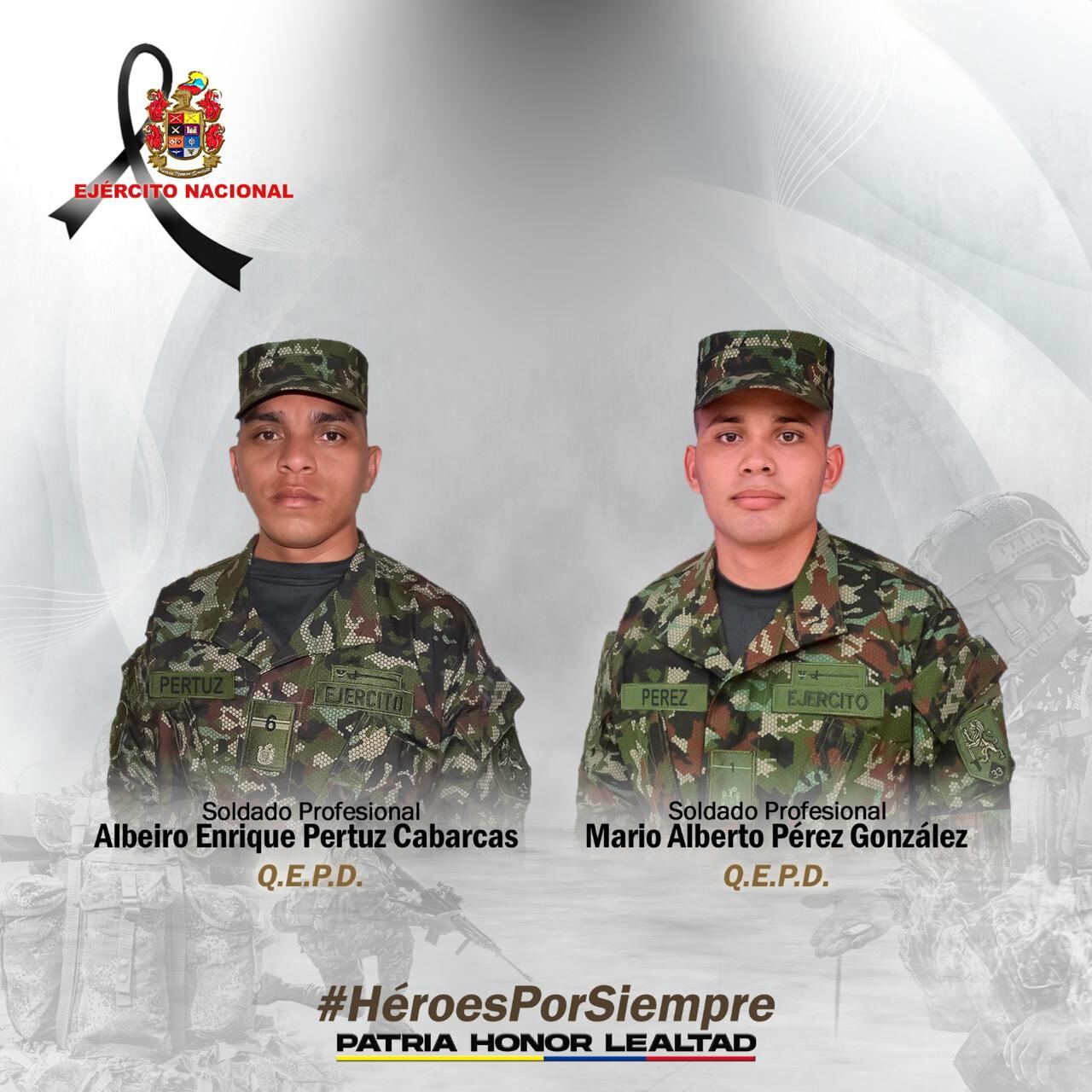 Soldados profesionales asesinados en emboscada en Córdoba.