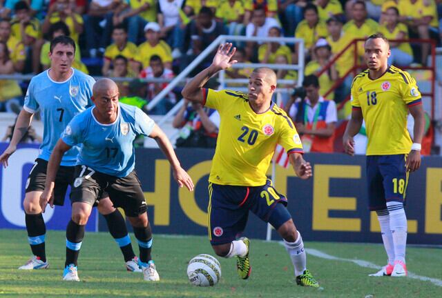 Imagen del último triunfo de Colombia ante Uruguay por eliminatorias (2012).