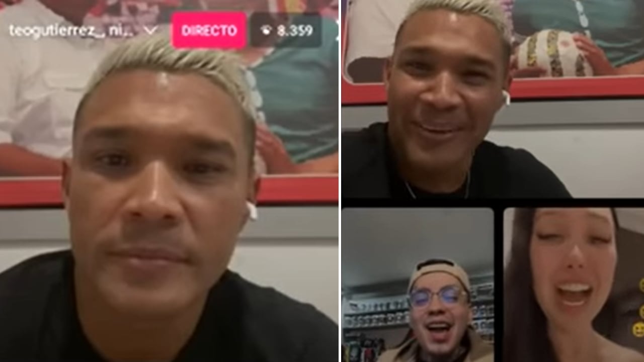 Teo Gutiérrez y Nicolás Arrieta durante su live que se hizo tendencia en Colombia