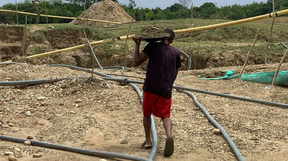 Minería en el Bajo Cauca antioqueño.