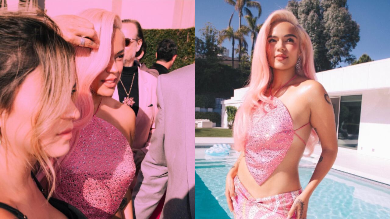 Hermana de Karol G la acompañó en el evento de la premiere de la película Barbie.