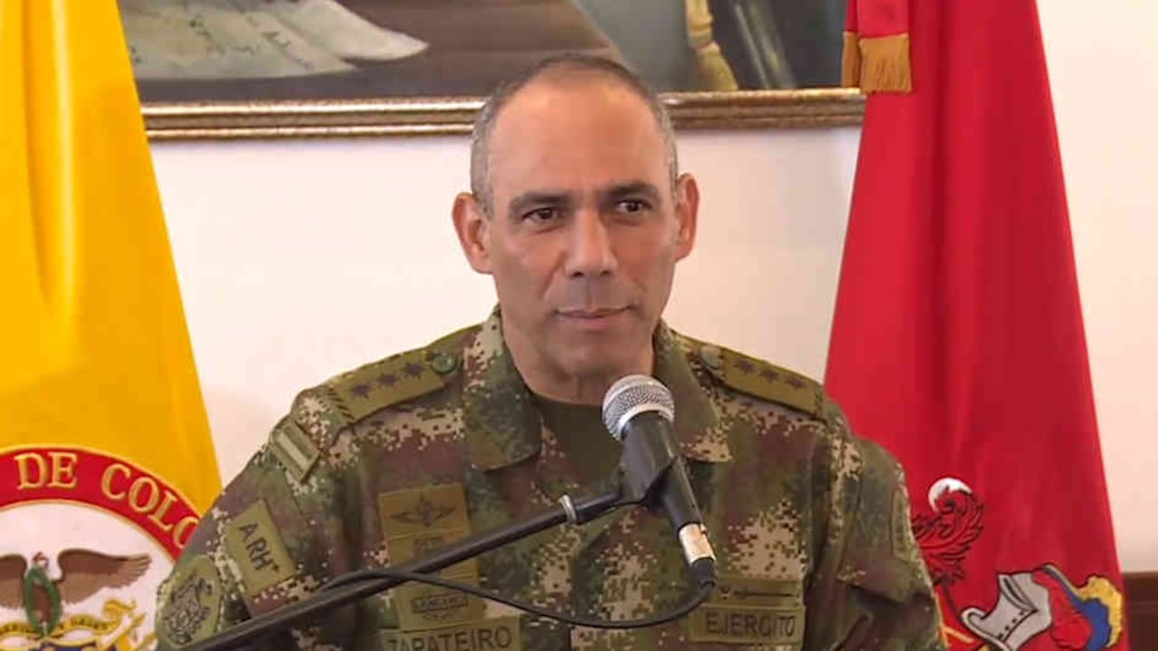 El general Eduardo Zapateiro, comandante del Ejército