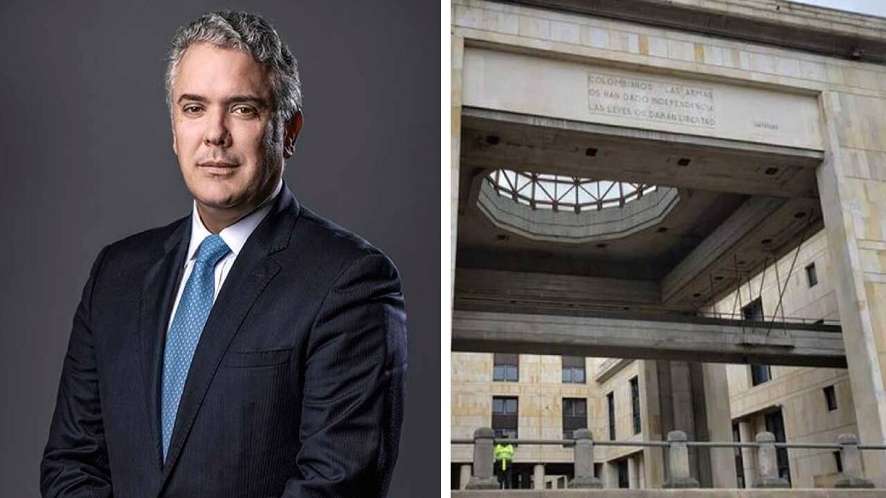 El presidente Iván Duque habló en SEMANA sobre la decisión de la Corte Constitucional que tumbó modificación de la Ley de Garantías. Foto: montaje SEMANA.