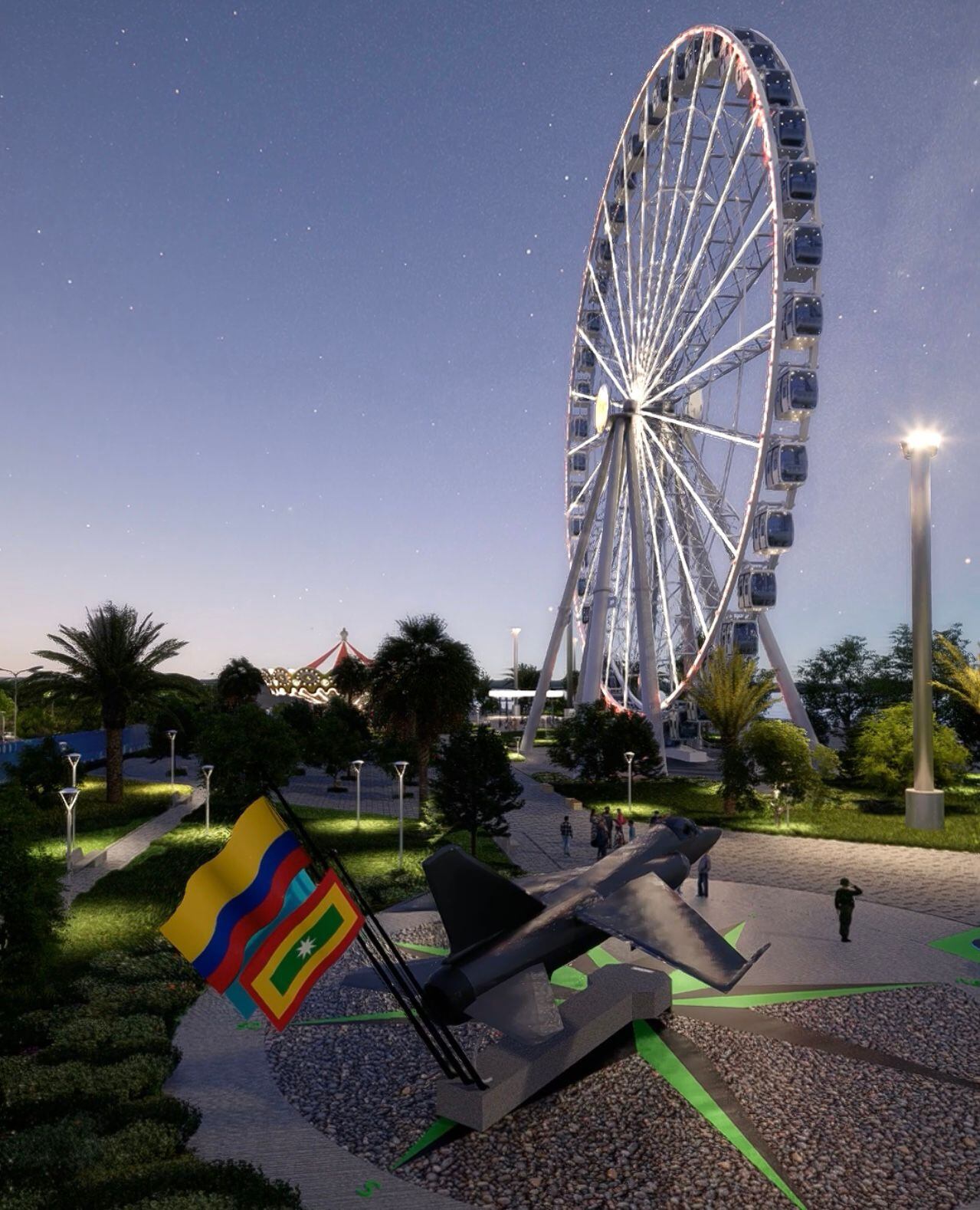 Luna del río en Gran Malecón de Barranquilla.