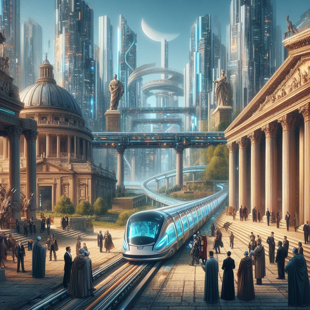 Así se vería el Imperio romano en la actualidad, según la IA.