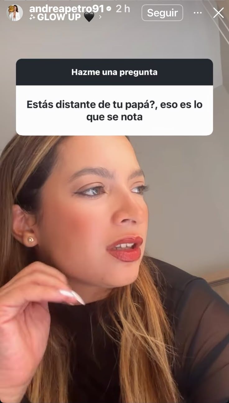 Andrea Petro habló de su papá
