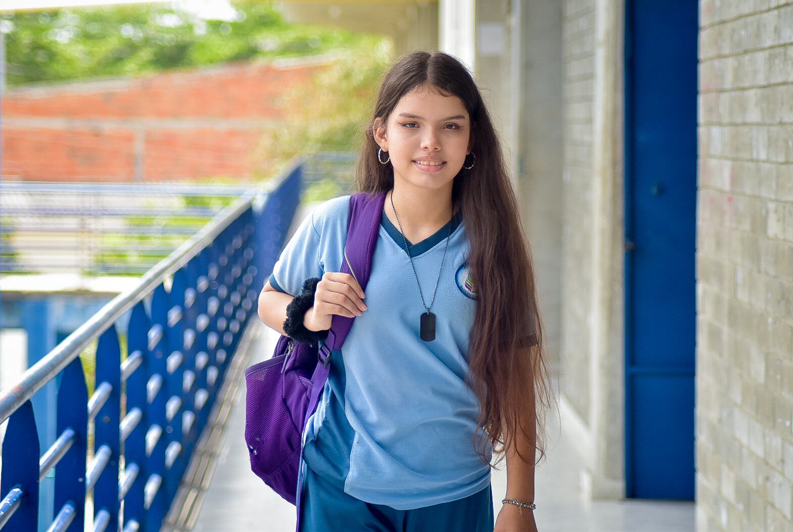 Juana Estrada Díaz, una estudiante de noveno grado de la Institución Educativa Distrital San Gabriel, que irá a la NASA.