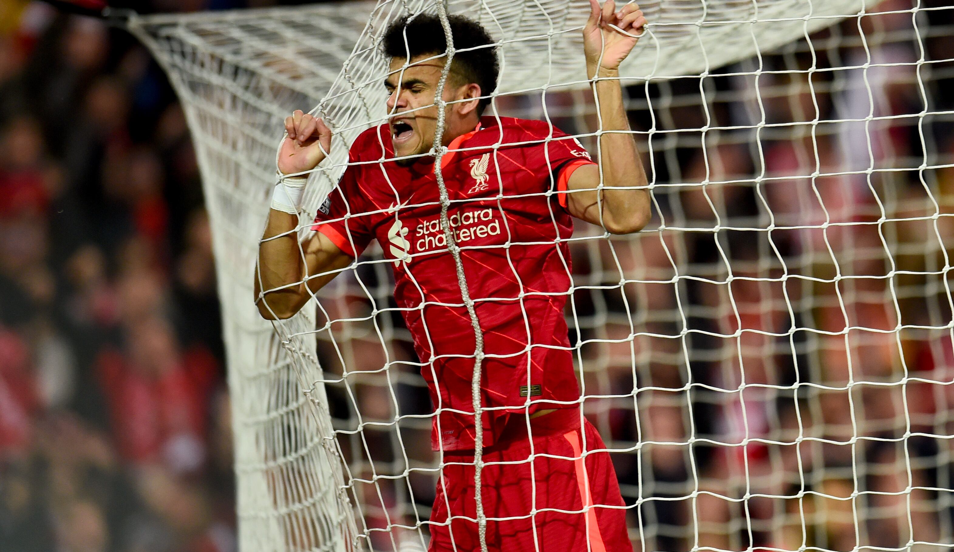 El colombiano marcó su tercer tanto en Premier League esta temporada con Liverpool.