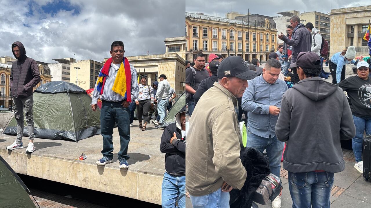 Habitantes del Catatumbo protestan en la Plaza de Bolívar.