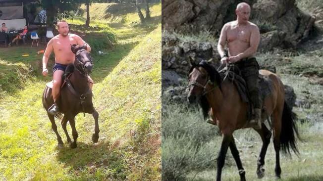 Mikhail Krasnov y Vladimir Putin.