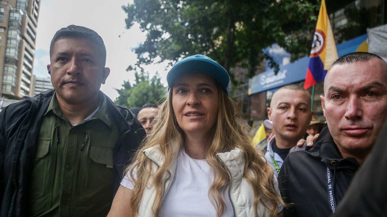 Paloma Valencia en la Marcha del Silencio, en Bogotá.