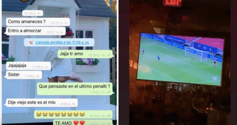 Chat entre Daniela Ospina con su hermano David Ospina