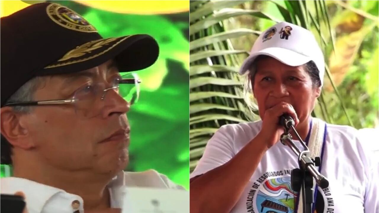 Gustavo Petro y líder social de Nariño.