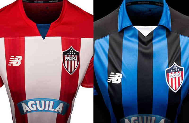 Atlético Junior. La marca New Balance ha sido arriesgada con las pintas del equipo 'Tiburón', la segunda equipación tiene colores no tradicionales para el equipo de 'La Arenosa'