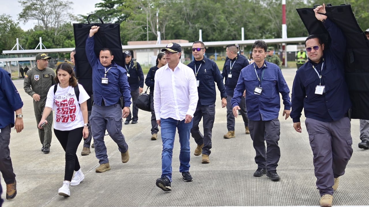 Gustavo Petro ya está en el Bajo Cauca tras recientes hechos violentos presentados en la zona.