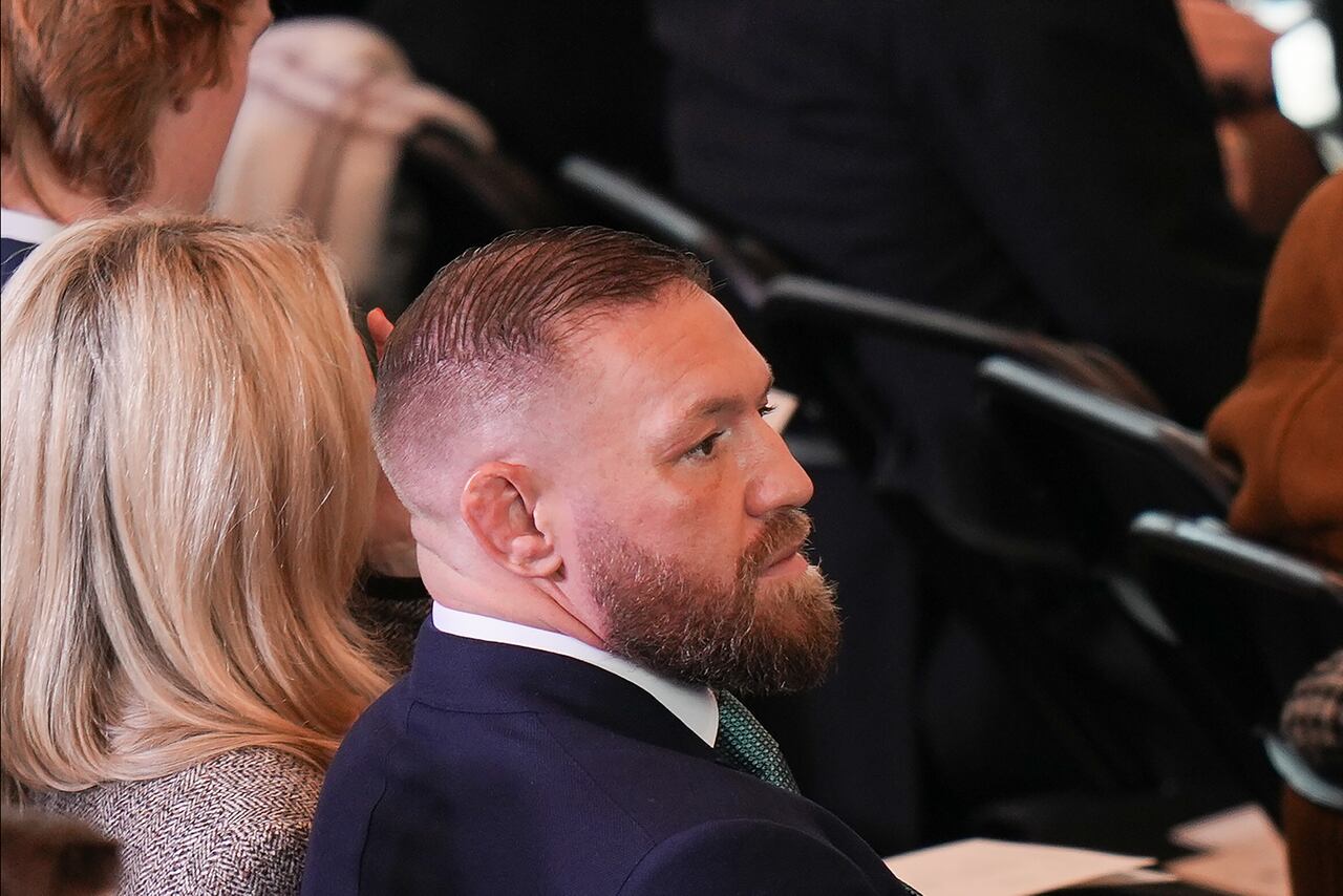 WASHINGTON, DC - JANUARY 20: Conor McGregor is seen in the VIP viewing area in Emancipation Hall for the Inauguration of Donald J. Trump on January 20, 2025 in Washington, DC. Donald Trump takes office for his second term as the 47th president of the United States. (Photo by Angelina Katsanis - Pool/Getty Images)