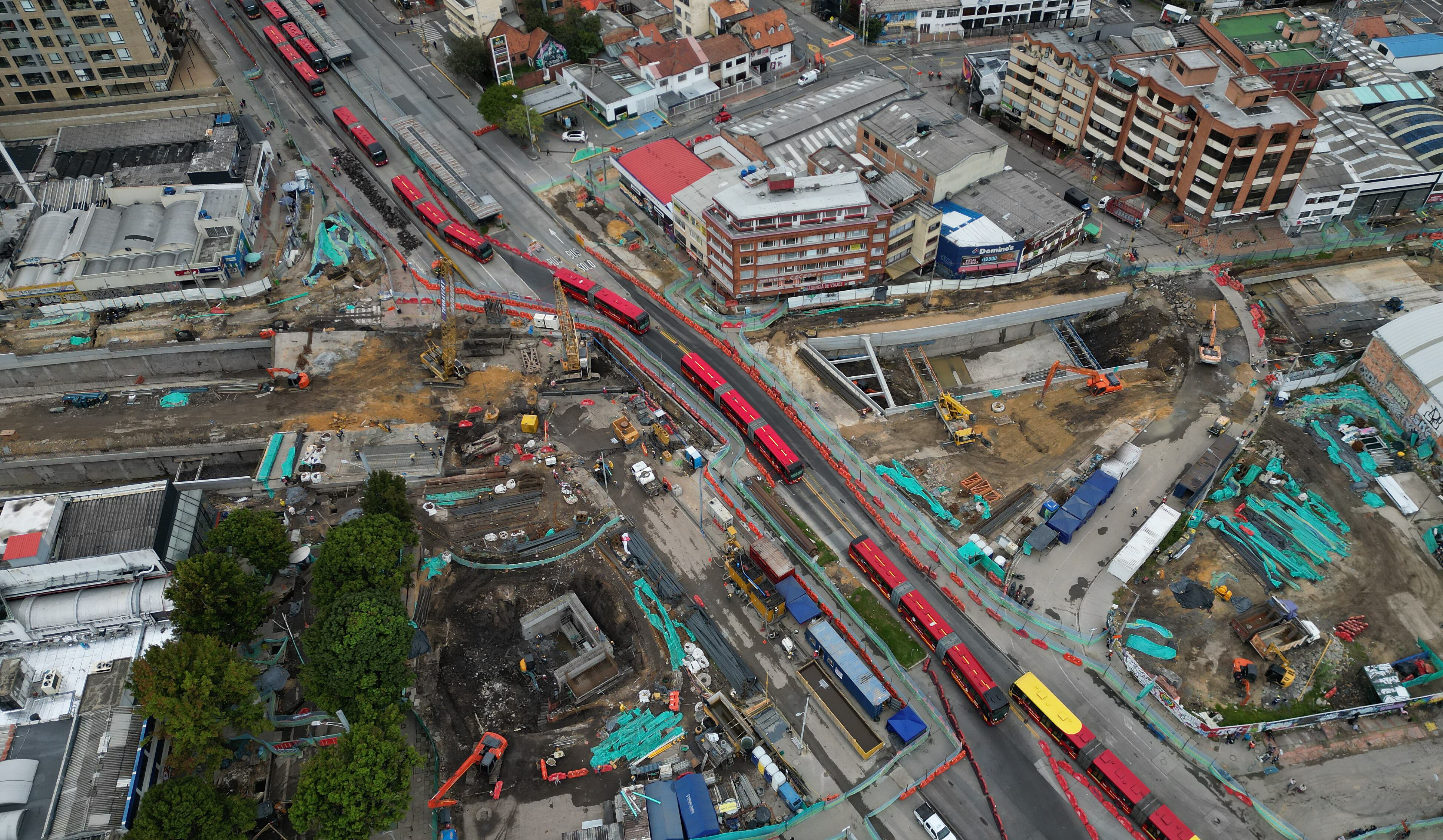 Obras  Metro de Bogotá avenida Caracas