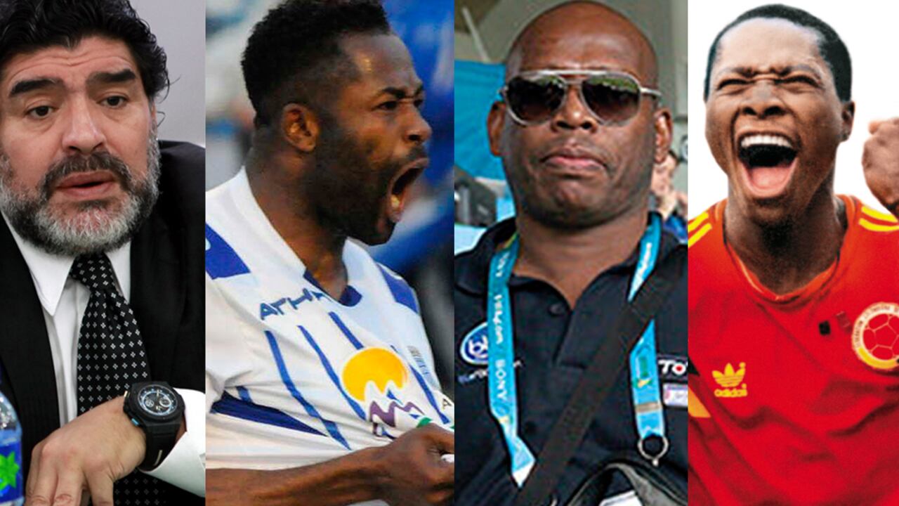 Diego Maradona; Jairo Castillo; Faustino Asprilla; Freddy Rincón.