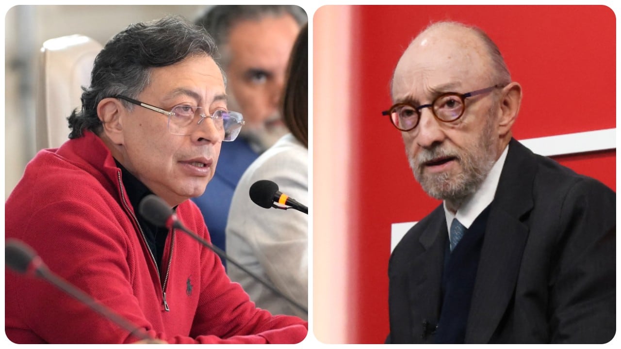 El presidente de Colombia, Gustavo Petro, y el excanciller Guillermo Fernández de Soto.
