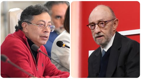 El presidente de Colombia, Gustavo Petro, y el excanciller Guillermo Fernández de Soto.