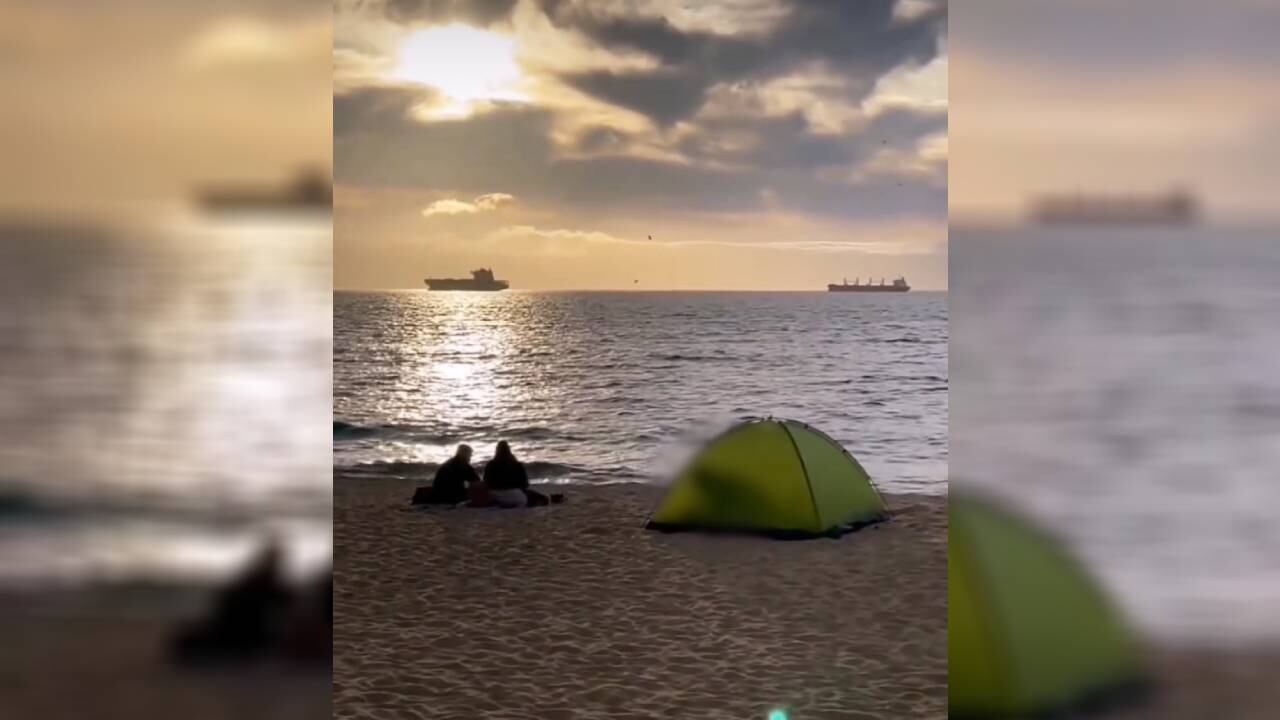 El episodio se registró en una playa de Viña del Mar, Chile.