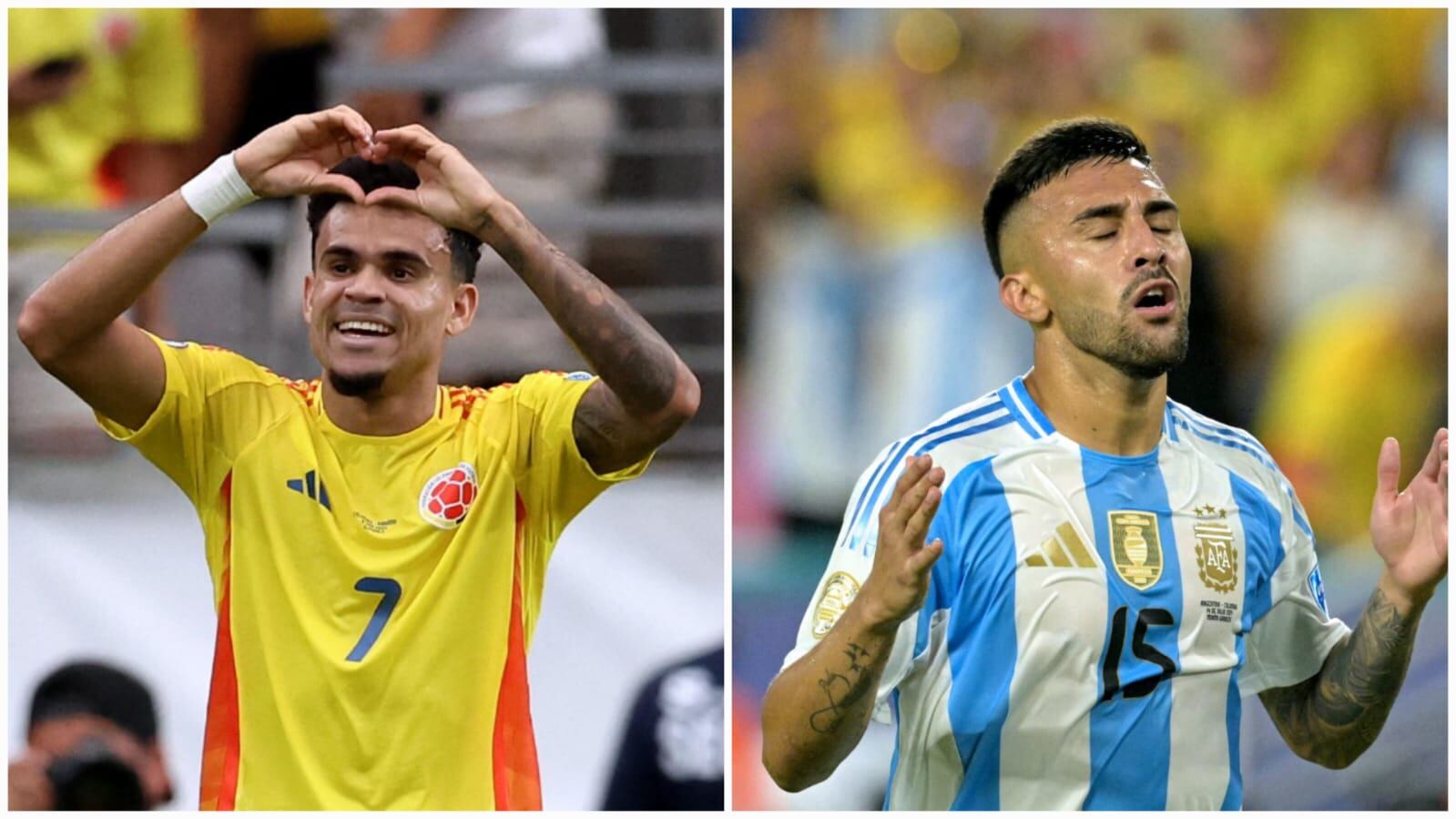 Luis Díaz (Colombia) y 'Nico' González (Argentina) vienen de jugar con sus respectivas selecciones en el último partido.