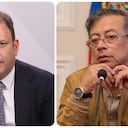 El presidente de Asocapitales, Andrés Santamaría Garrido, y el ex jefe de Estado, Gustavo Petro.