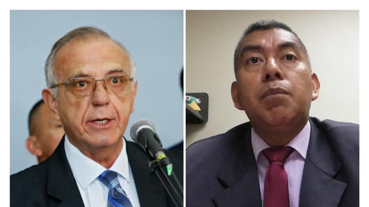 José Rafael Curruchiche (derecha) es el fiscal guatemalteco que tomó las carta para investigar al ministro Iván Velásquez (Izquierda).