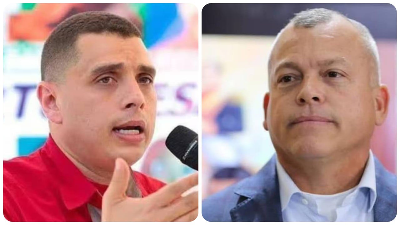 Capitán Juan Escalona, nuevo ministro de Despacho de la Presidencia, y el vicealmirante Aníbal Coronado, ministro de Ecosocialismo.