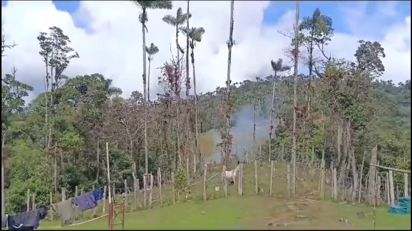 En el video se aprecia una gran columna de humo.