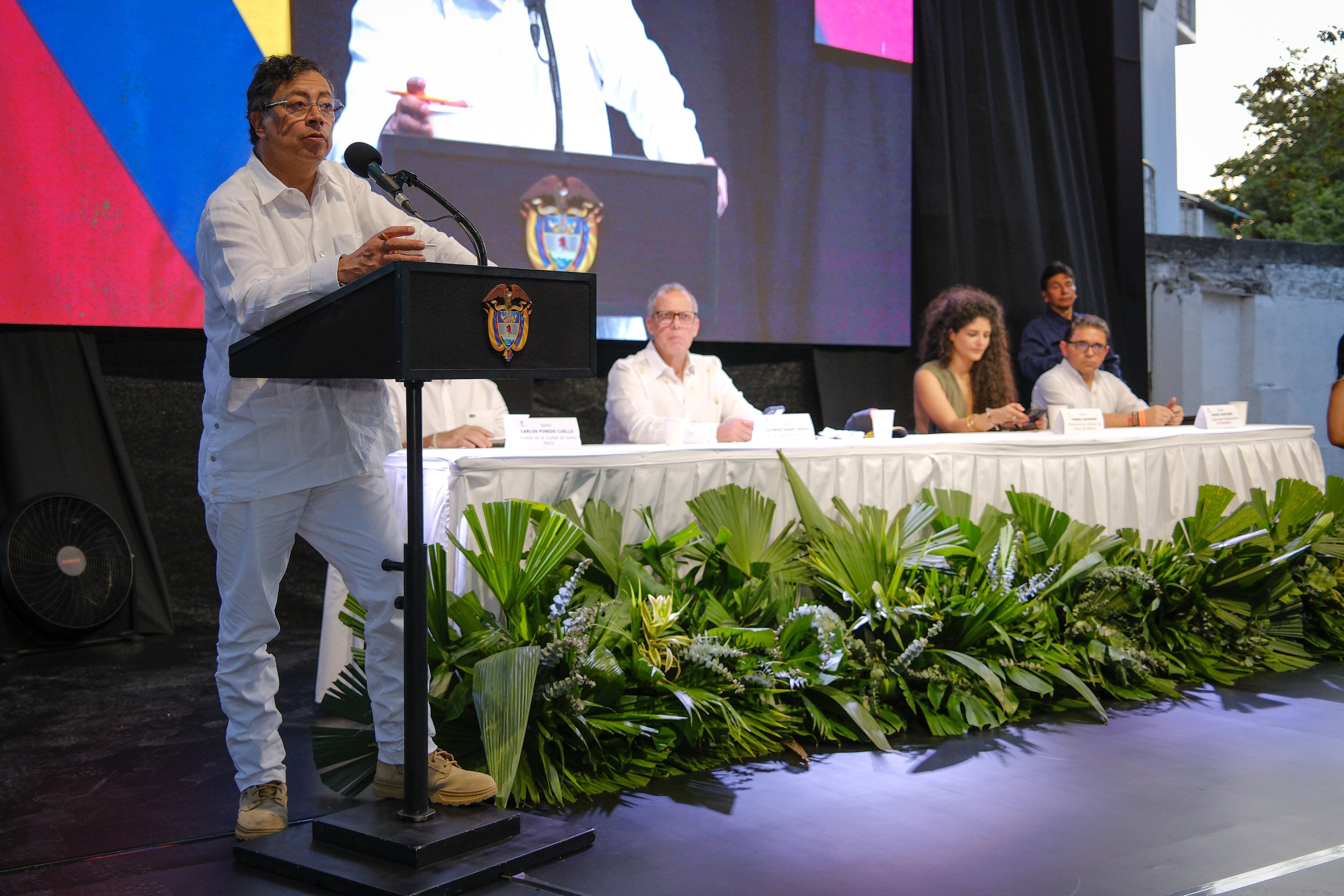 El presidente Gustavo Petro participó del encuentro junto a la ministra Yannai Kadamani.