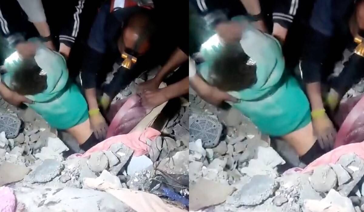 La niña fue rescatada con vida en plena zona de conflicto