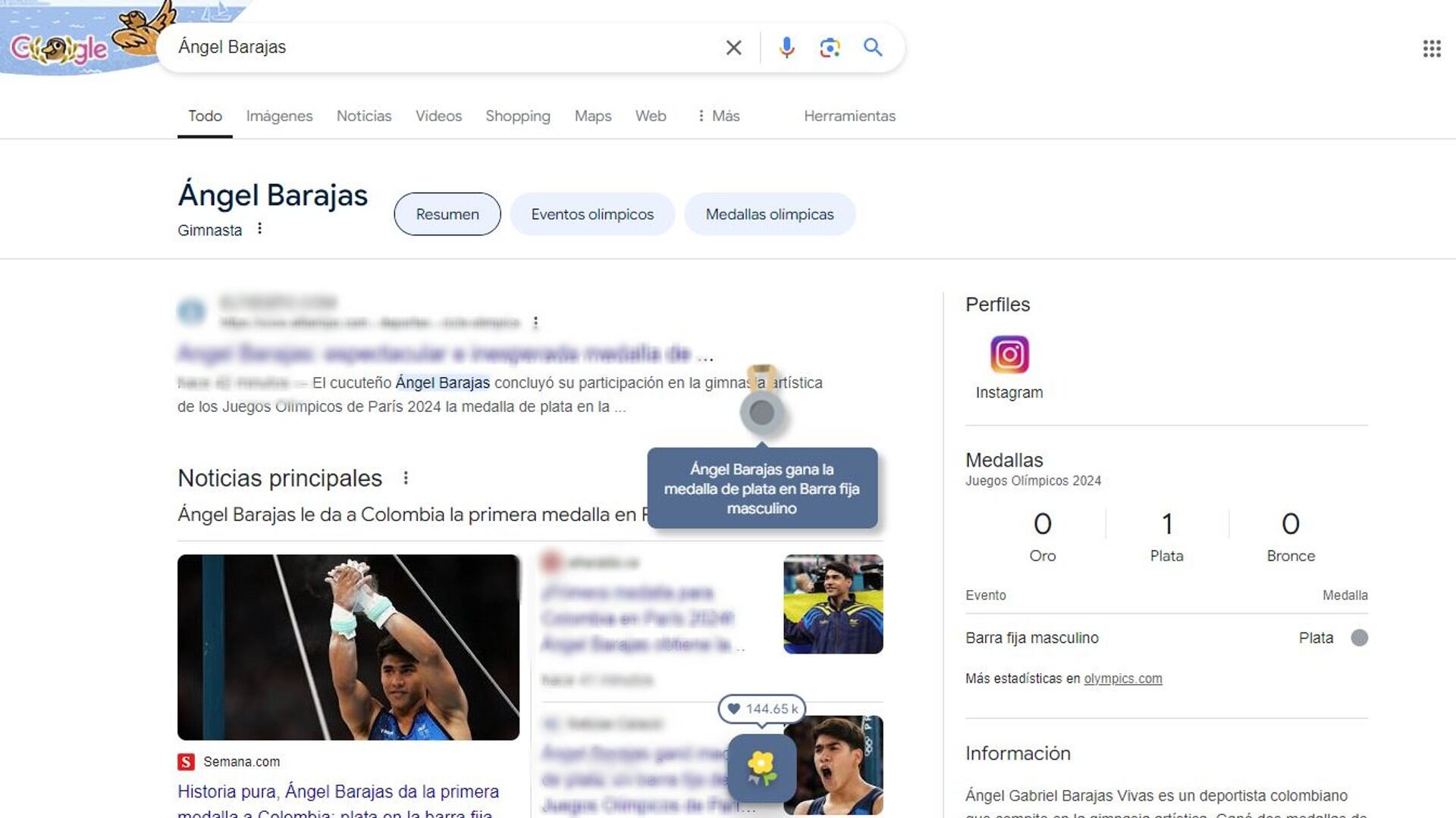 Google rinde homenaje a Ángel Barajas.
