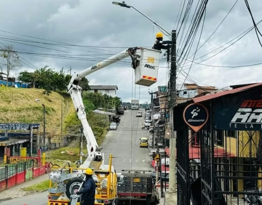 Alumbrado público en Pereira.