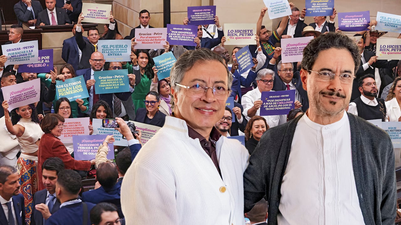 Gustavo Petro, ex presidente da Colombia, e Iván Cepeda, senador de la República.