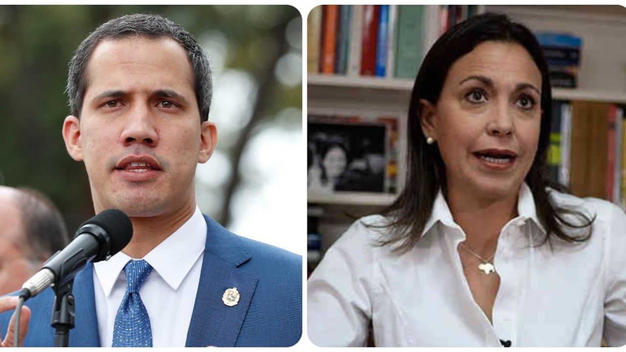 Juan Guaidó y María Corina Machado.