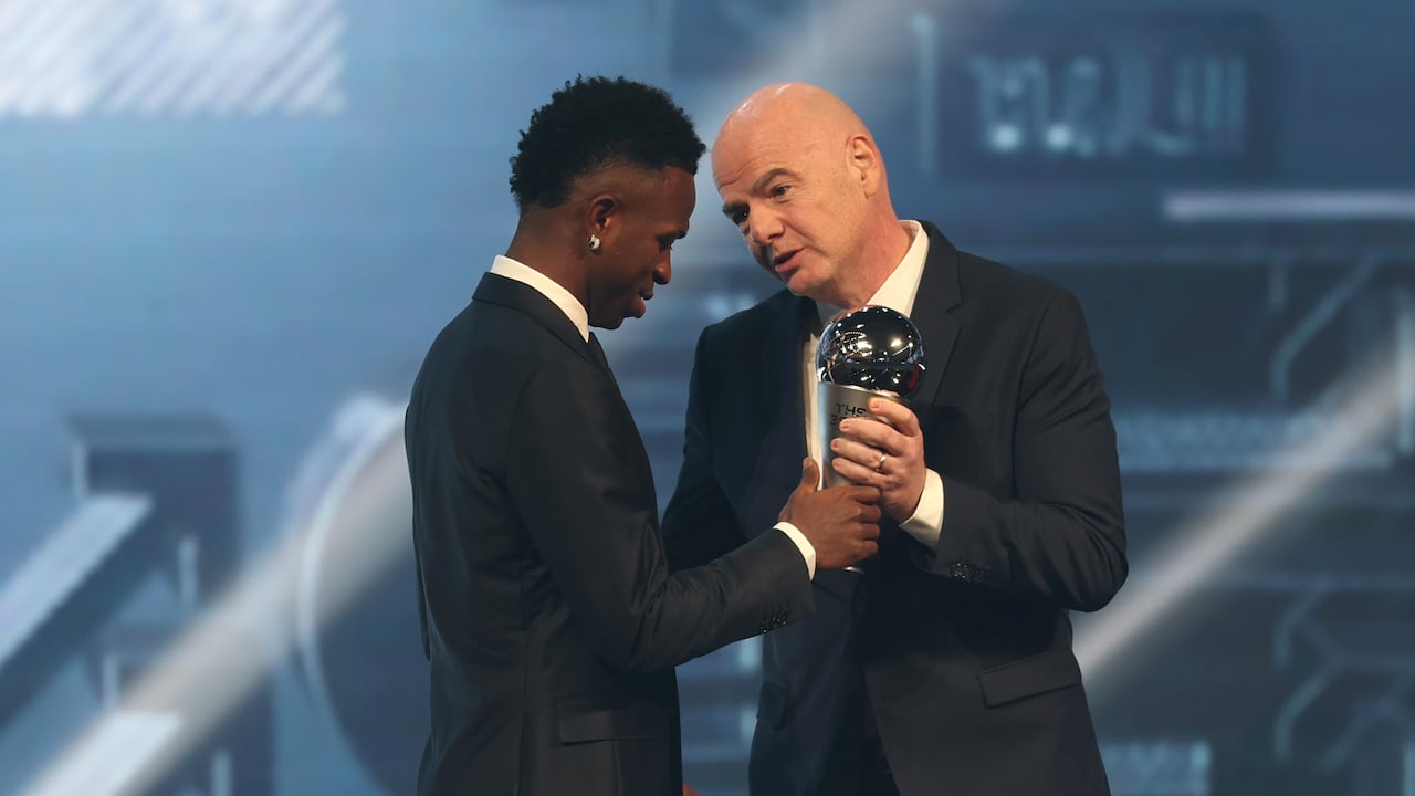 Vinicius Jr fue el ganador del año pasado en los Premios The Best