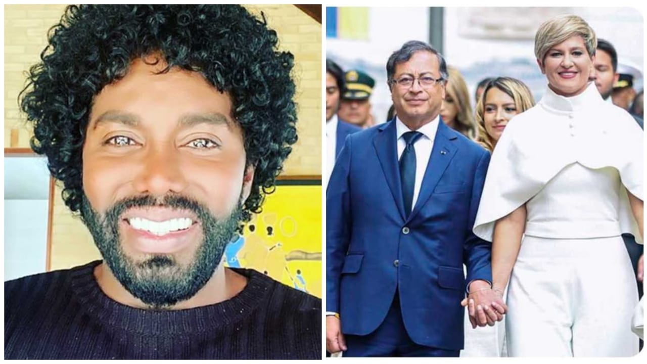 Nerú Martínez y Gustavo Petro con su esposa Verónica Alcócer