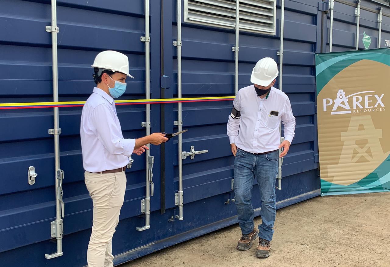 Diego Mesa, ministro de Minas y Energía y Daniel Ferreiro, presidente de Parex Resources.