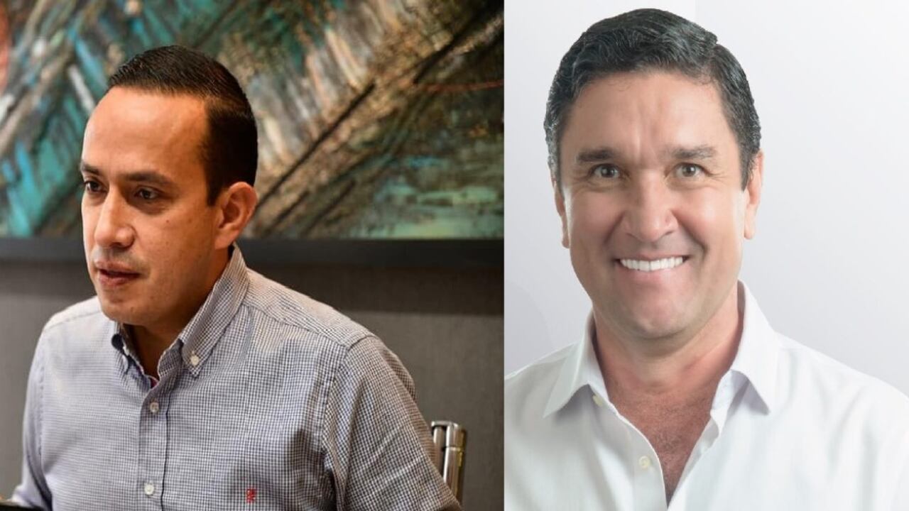 Mauricio Aguilar, gobernador de Santander, y Juan Carlos Cárdenas, alcalde de Bucaramanga