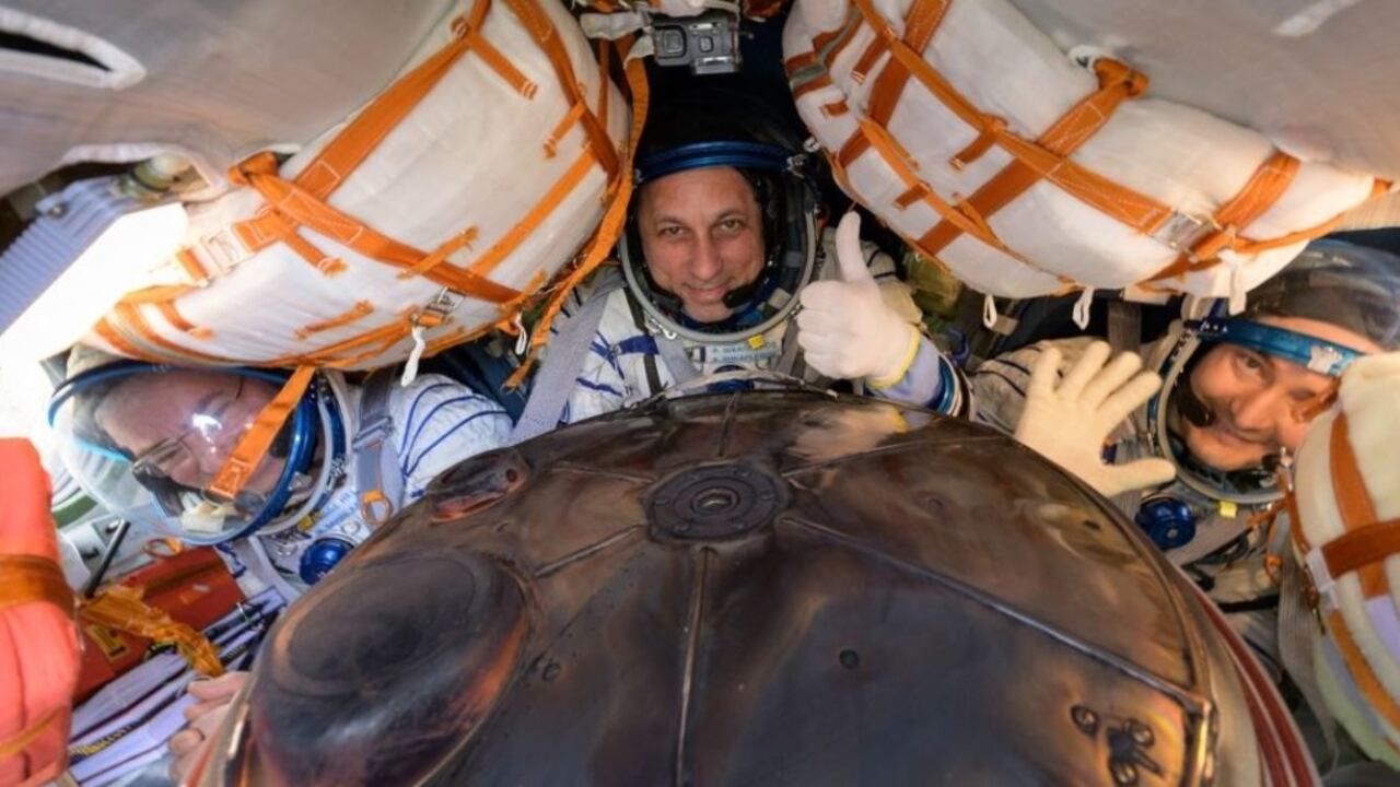 El arribo de los astronautas.