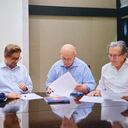 Walter Mendoza, Iván Márquez, Otty Patiño y Armando Novoa, integrantes de la Segunda Marquetalia y del Gobierno Petro.