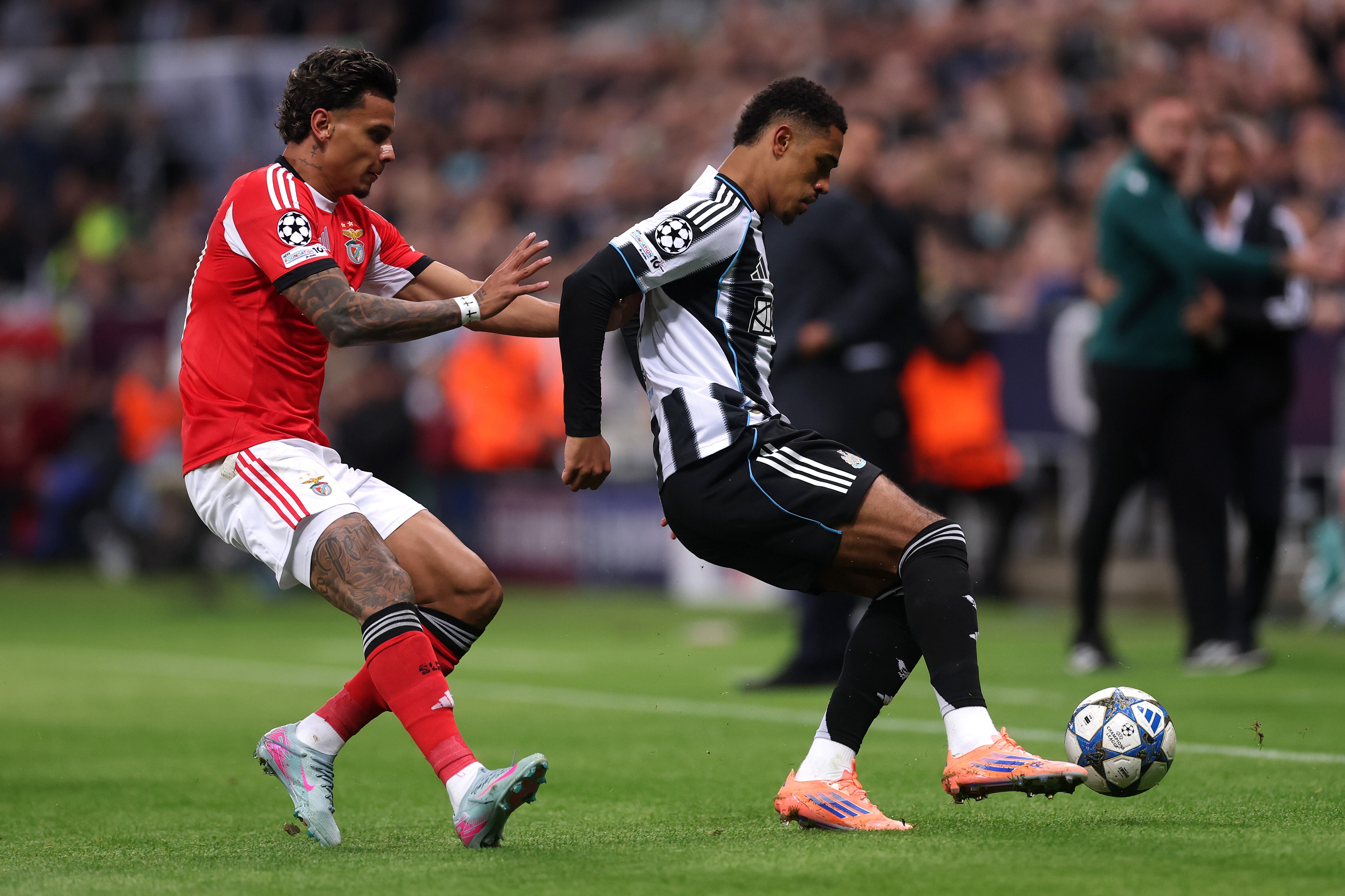 Richard Ríos con Benfica, durante la fecha 3 de Champions League