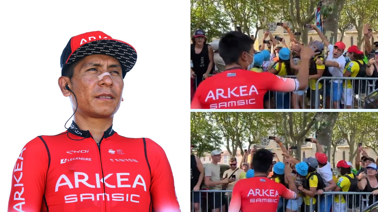 Nairo Quintana compartió con lo seguidores colombianos al término de la etapa 15 del Tour de Francia 2022