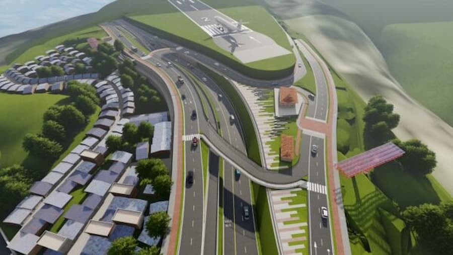 El nuevo intercambiador vial será una solución importante para la fluidez del transporte terrestre hacía la terminal aérea.