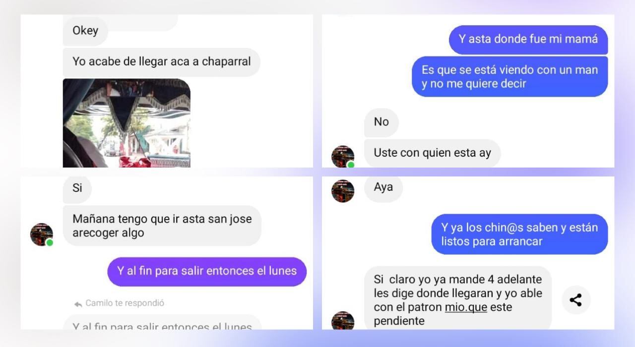 Según el Ejército, estos chats eran de alias Camilo, con menores de edad que buscaba reclutar para las disidencias de las Farc en el Caquetá.