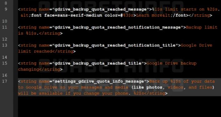Cadena de código / WhatsApp