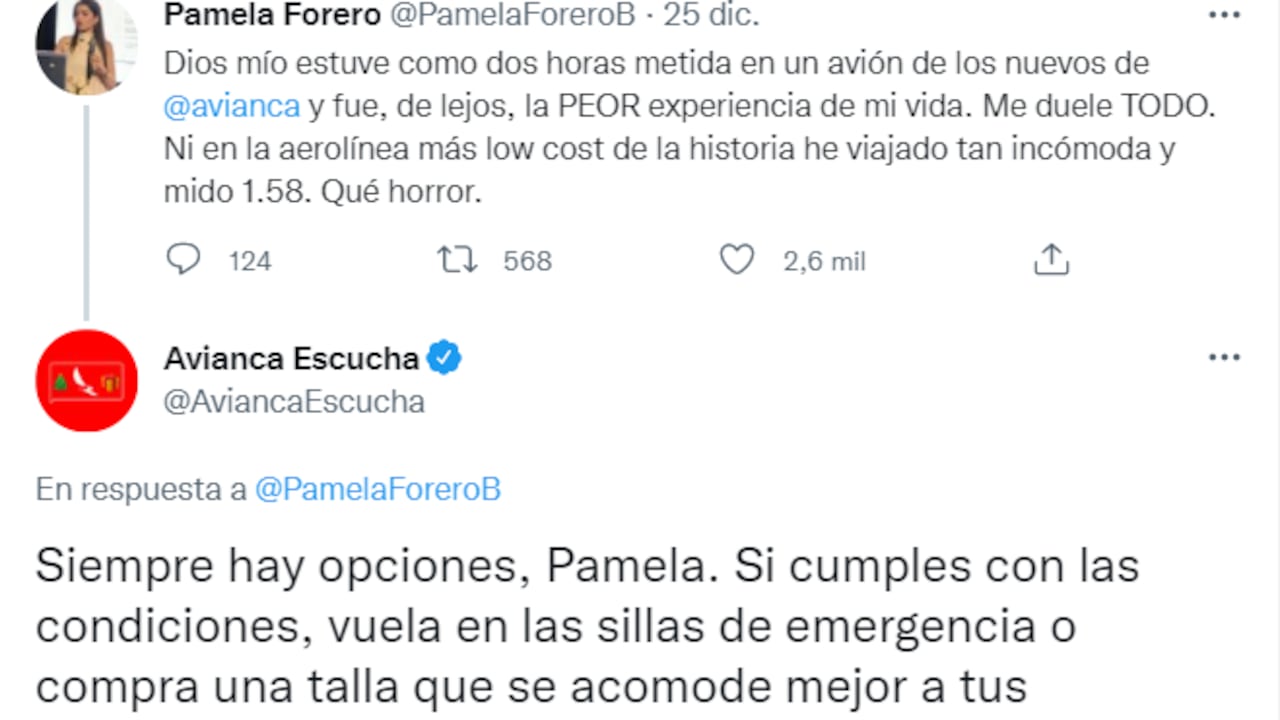 La respuesta de la aerolínea generó disgusto entre los usuarios de la red social
