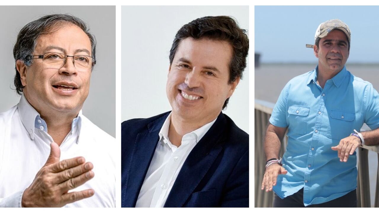 Gustavo Petro, Juan Manuel Galán y Álex Char.